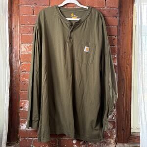 Carhartt Original Fit Heavyweight 100% Cotton Pocket Tee Dusty Olive Sz 3XL